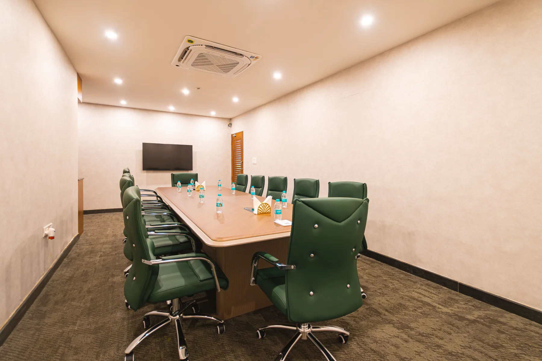 Boardroom with presentation screen