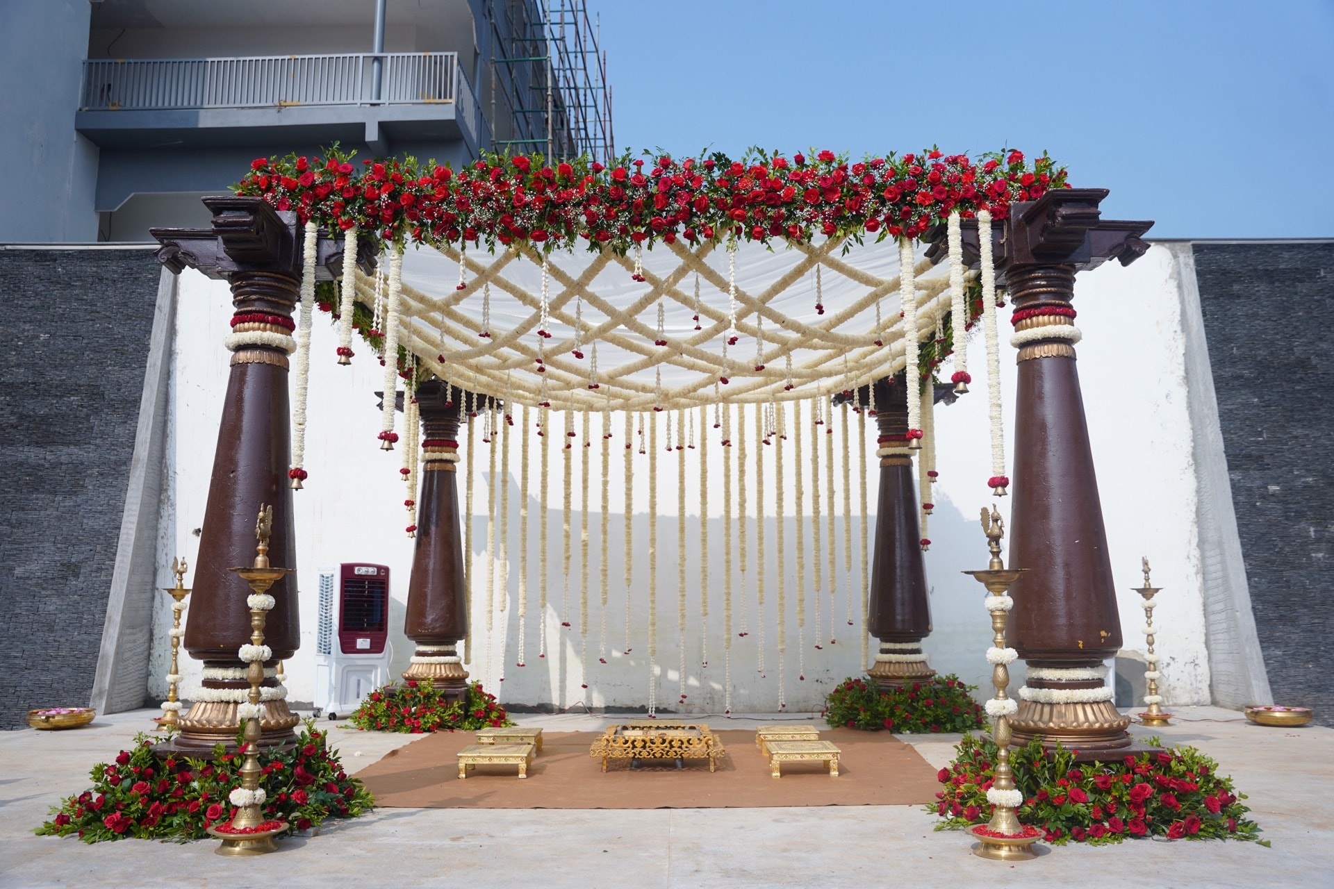 A traditional ceremony setting